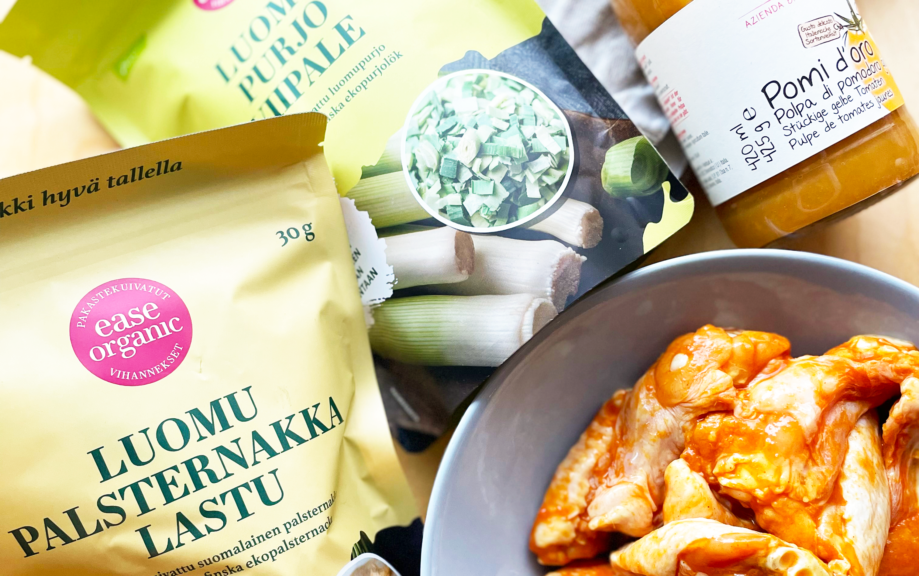 Purjo-palsternakka broileriwingsit