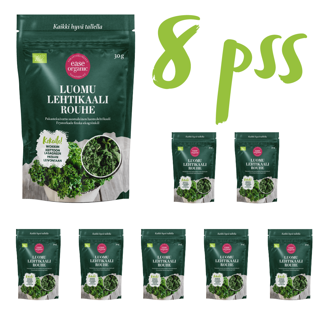 Pakastekuivattu luomulehtikaalirouhe 8pss