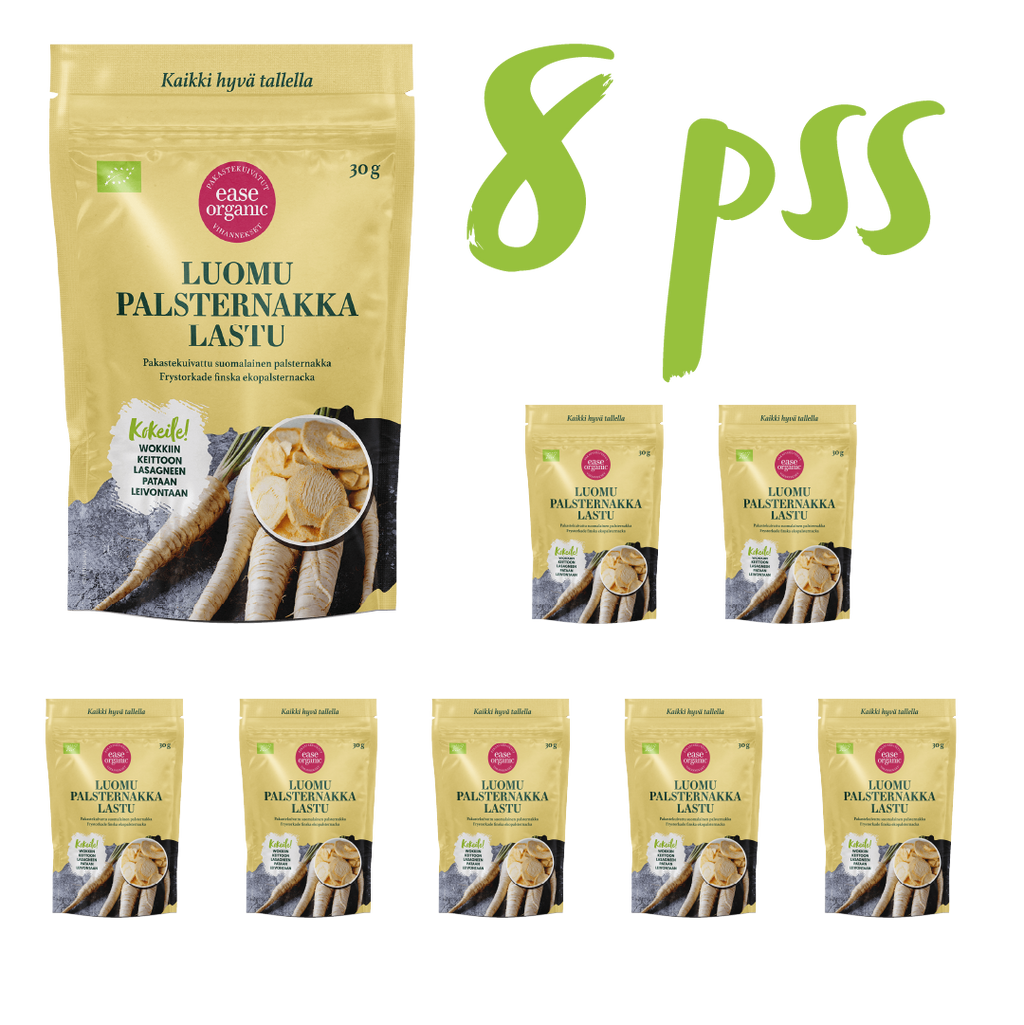 Pakastekuivattu luomupalsternakkalastu 8pss