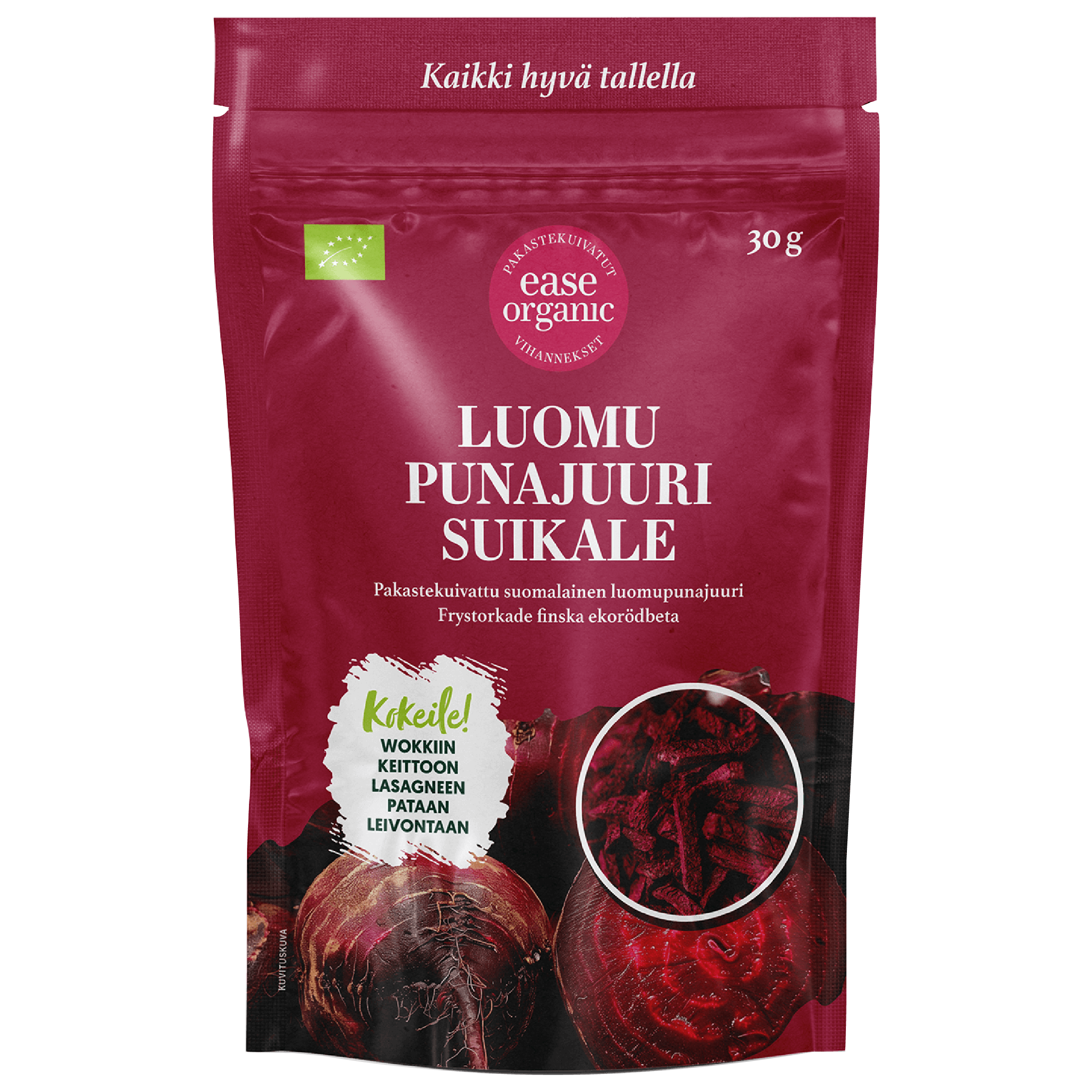 Pakastekuivattu luomupunajuurisuikale 30g