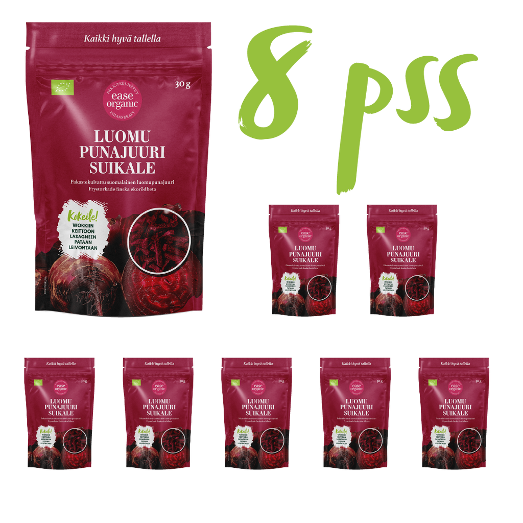 Pakastekuivattu luomupunajuurisuikale 8pss