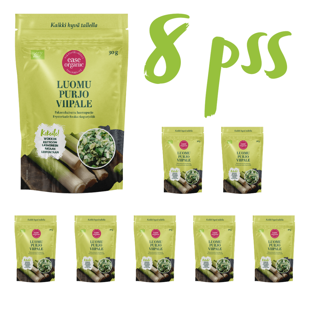 Pakastekuivattu luomupurjoviipale 8pss