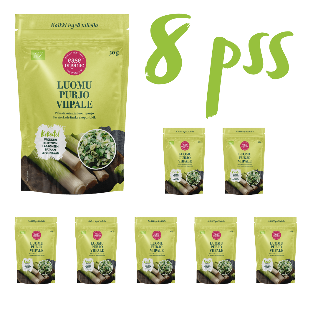 Pakastekuivattu luomupurjoviipale 8pss