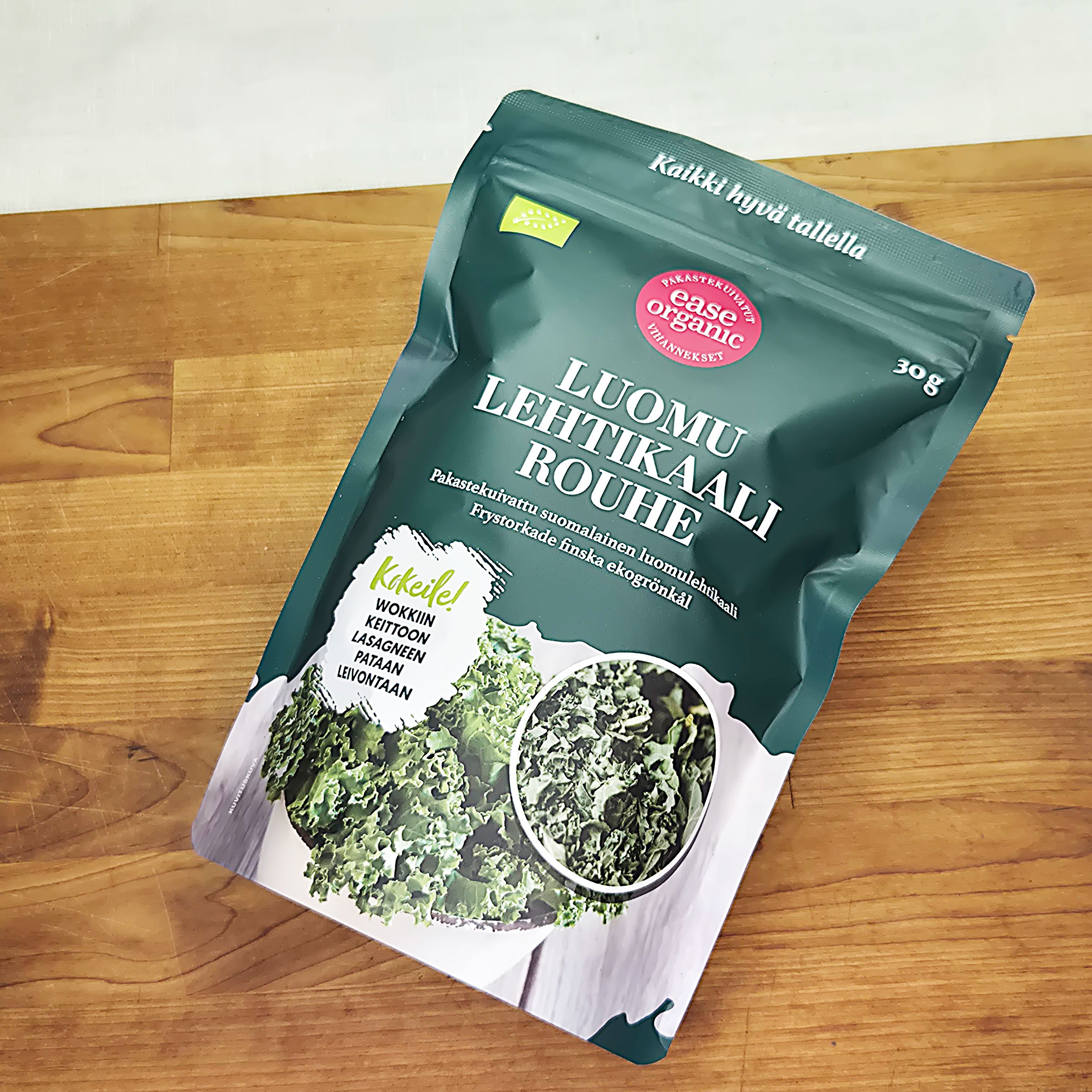 Pakastekuivattu luomulehtikaalirouhe 8kpl x 30 g