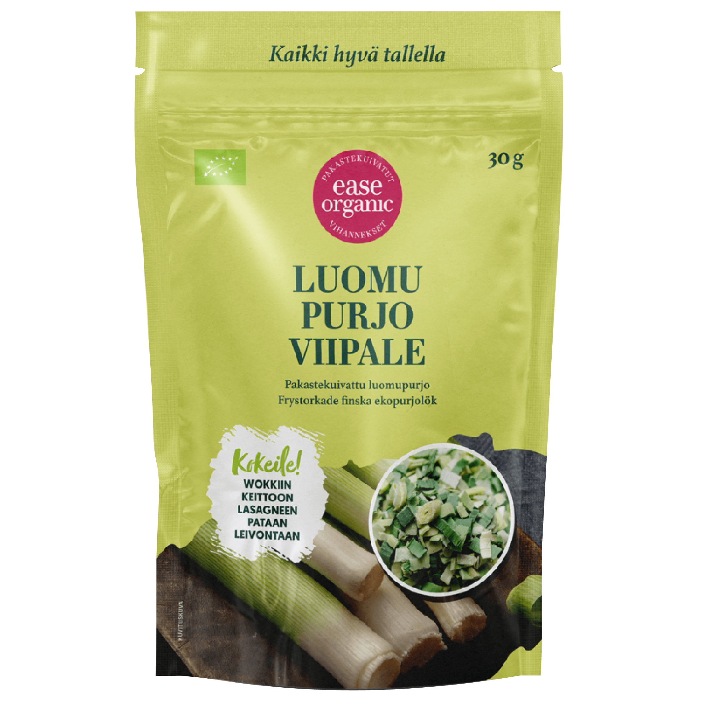 Pakastettu luomupurjoviipale 8kpl x 30 g