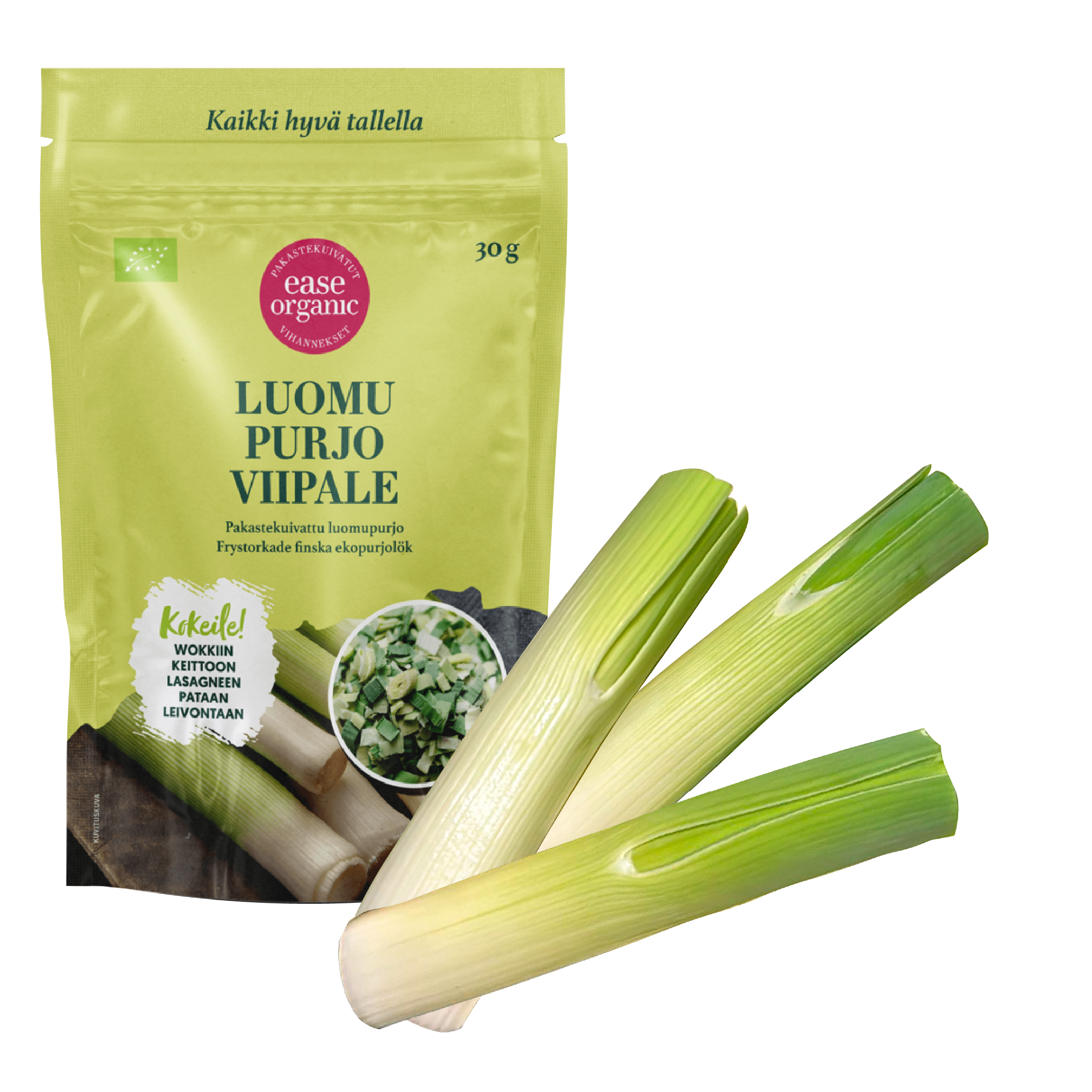 Pakastettu luomupurjoviipale 8kpl x 30 g
