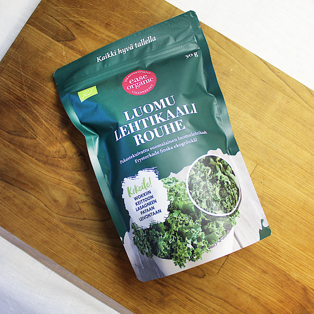 pakastekuivattu luomulehtikaalirouhe