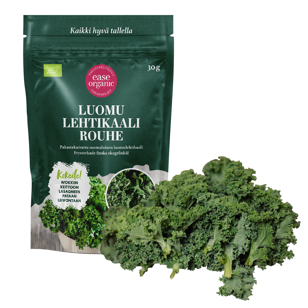 Pakastekuivattu luomulehtikaalirouhe 30g x 8pss