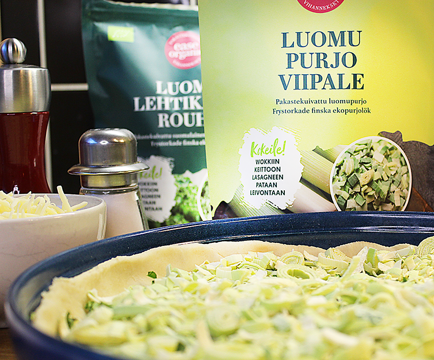 pakastekuivattu luomupurjoviipale